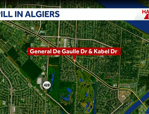New Orleans Fire Department on scene of oil spill in Algiers
