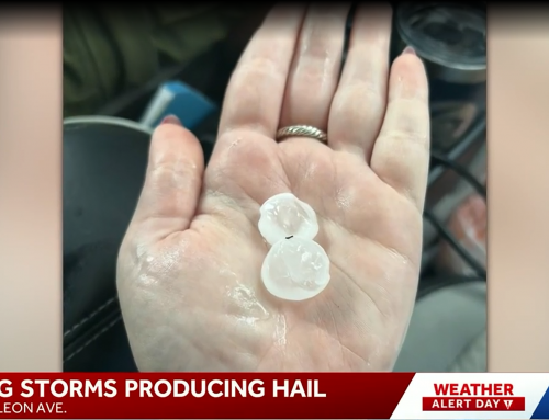 New Orleans seeing hail as severe storms move through the area